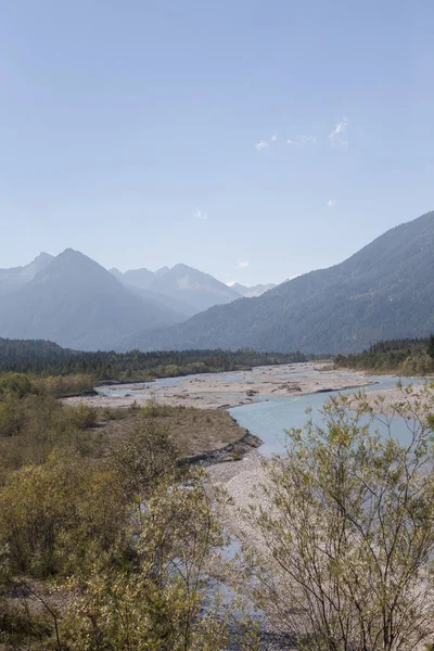 Imponente Valle Ancho Del Río Del Lech Tirol Fue Declarado —  Fotos de Stock