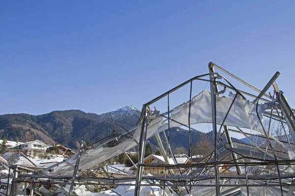 Destruction in the disaster winter 2019 — Stock Photo, Image