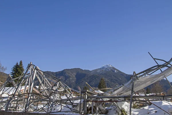 Vernietiging in de ramp winter 2019 — Stockfoto