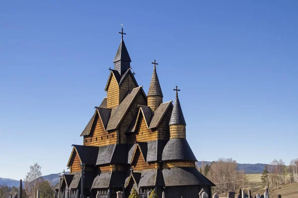 Stave Church Heddal en Telemark — Foto de Stock