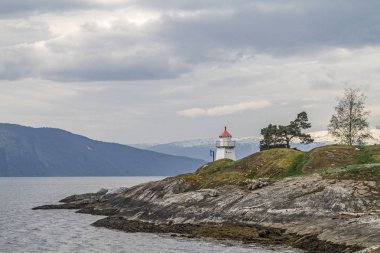 Sognefjord 'da deniz feneri