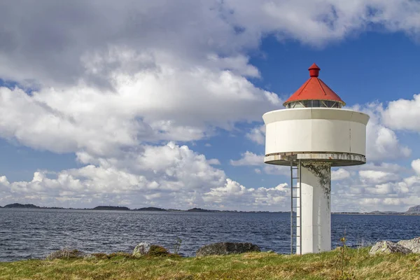 Lighthouse at  Trondheimsfjorden — Stock Photo, Image