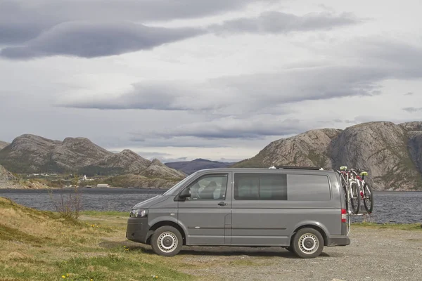 Camping on the fjord Osen — Stock Photo, Image