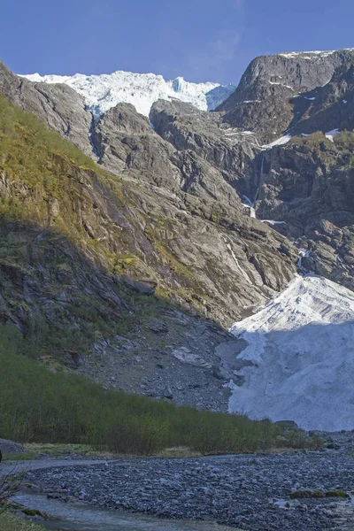 Glacier Flatbreen im Suphelledalen — Stock Photo, Image