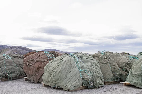 Stoccaggio delle reti da traino — Foto Stock