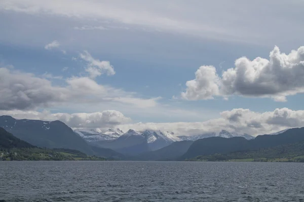 Esta Vista Puede Ver Cruzar Langfjorden — Foto de Stock