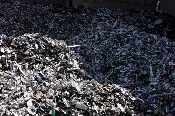 Aluminum Profiles Scrap Recycling Foundry Scrapyard — Stock Photo, Image