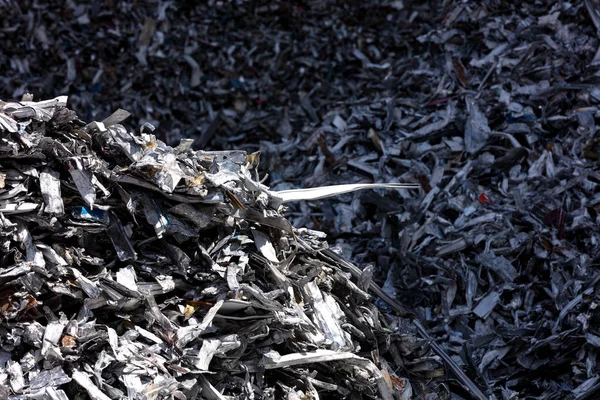 Aluminum Profiles Scrap Recycling Foundry Scrapyard — Stock Photo, Image