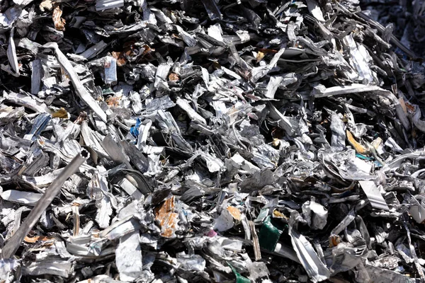 Aluminum Profiles Scrap Recycling Foundry Scrapyard — Stock Photo, Image