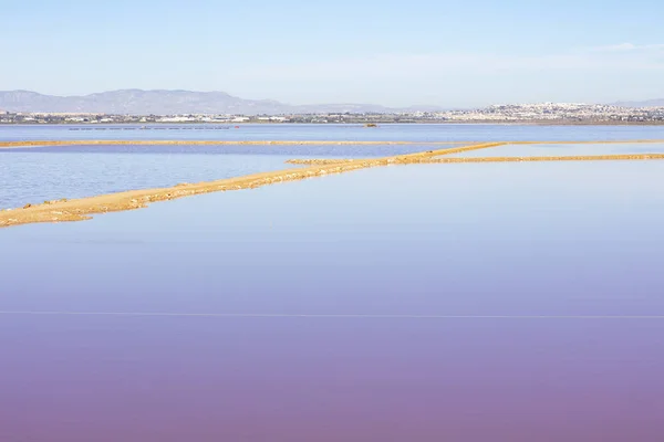 Lagoa de sal em Torrevieja — Fotografia de Stock