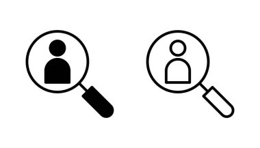 Simge kiralama seti. Arama işi boşluk simgesi. İnsan kaynakları konsepti. İşe alım.