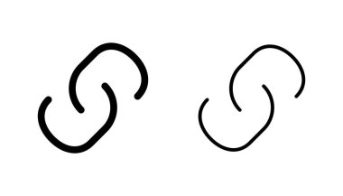 Bağlantı simgesi ayarlandı. Hiper bağlantı zinciri sembolü.