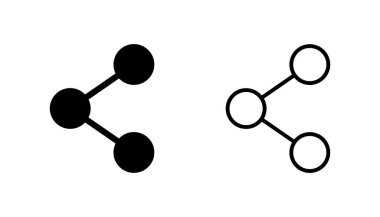 Paylaşım simgesi seti. Paylaşılan vektör simgesi