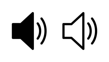 Hoparlör simgesi hazır. Hacim simgesi vektörü. Hoparlör ikon vektörü. ses sembolü