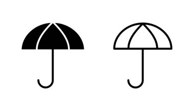 Şemsiye simgesi seti. şemsiye işareti simgesi