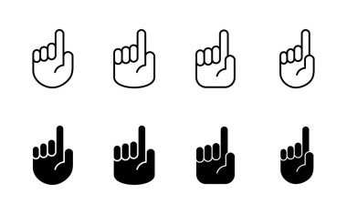 El simgesi hazır. el vektör simgesi, avuç içi, tıklama