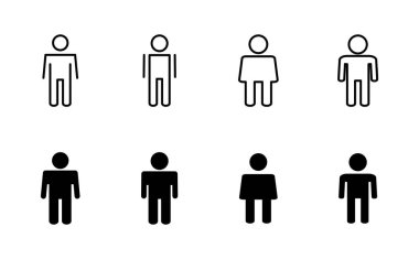 Erkek simgesi seti. Erkek ikon vektörü. insan sembolü