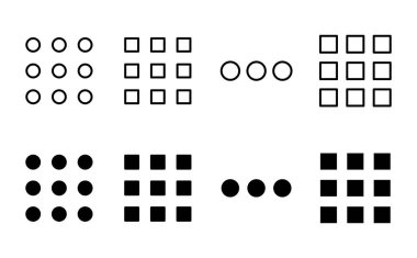 Menü Simgesi ayarlandı. Web menü simgesi. Hamburger menüsü sembolü