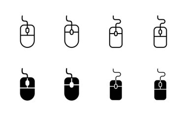 Fare simgesi seti. Simge vektörüne tıklayın. işaretleyici simgesi vektörü.