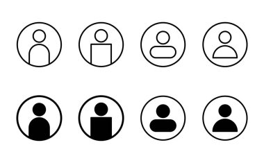 Kullanıcı Simgesi ayarlandı. İnsan imzası. insanlar simgesi. 