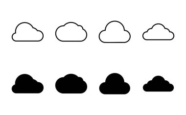 Bulut simgesi hazır. bulut vektörü simgesi