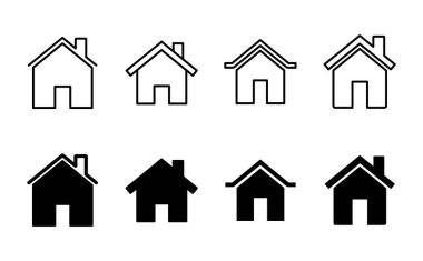 Ev simgesi seti. Ev simgesi vektörü