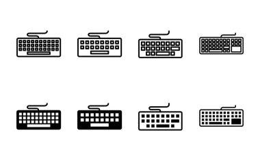 Klavye simgesi ayarlandı. Klavye vektör sembolü