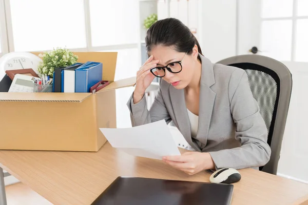 Mujer Asiática Tiene Ningún Método Para Lograr Objetivo Establecido Por —  Fotos de Stock