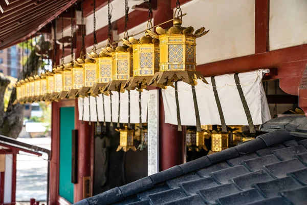 Удивительный Вид Старые Украшения Одном Знаменитых Traditonal Храм Японском Языке — стоковое фото