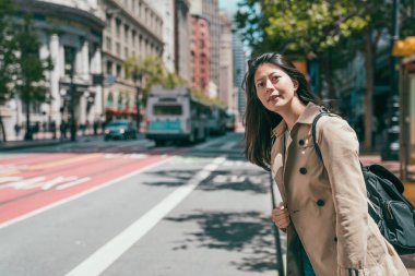 san Francisco'da bulunan meşhur mekanlar ABD'de seyahat ederken ziyaret çekici Asyalı kadın.