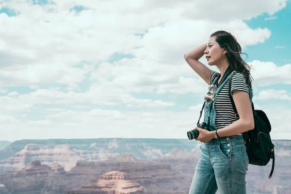 Tam Uzunlukta Üst Kısmında Büyük Kanyon Ulusal Parkı Seyahat Hiking — Stok fotoğraf