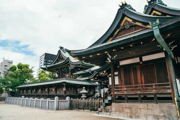 Peaceful Quiet Tenmangu Temple Standing Sunny Day Blue Sky Famous — Stock Photo, Image