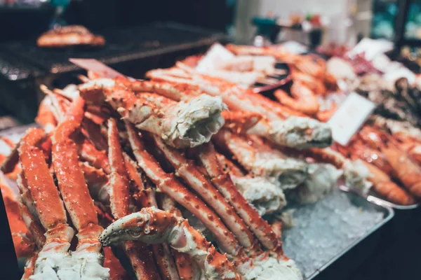 king crab legs ready to serve for customer