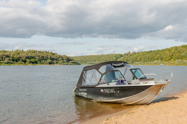 Boat on the Oka river, Russia, Polenovo