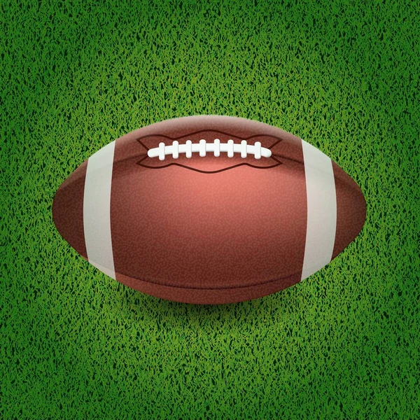 American football. Vector illustration of the ball on the grass. — Stock Vector