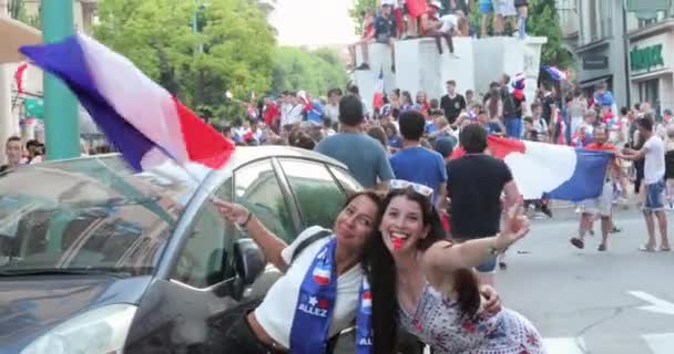 Menton Fransa Temmuz 2018 2018 Fifa Dünya Kupası Rusya Iki — Stok video