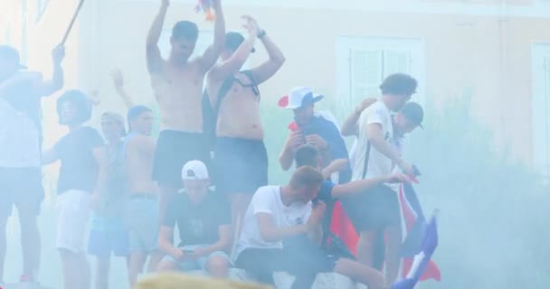 Menton França Julho 2018 Copa Mundo Fifa 2018 Rússia Apoiantes — Vídeo de Stock