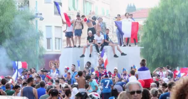 Menton Franciaország Július 2018 2018 Fifa World Cup Oroszország Franciaország — Stock videók