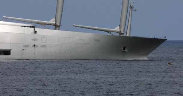 Villefranche Sur Mer Frankrike Maj 2018 Segelbåt Den Största Privata — Stockvideo