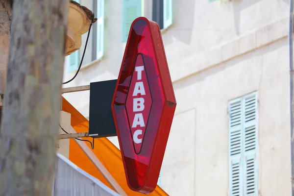 Franse Rode Witte Moderne Tabac Bord Frankrijk Tabac Middelen Tabak — Stockfoto