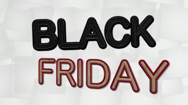 Black Friday Koop Tekst Animatie Resolutie Ultra Een Lus — Stockvideo