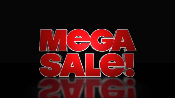 Mega Sale Буквы Красный Абстрактный Черный Фон — стоковое фото