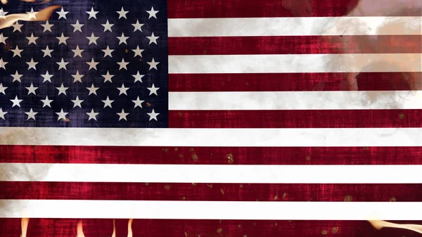 Grunge Flaga Usa Macha Wietrze — Zdjęcie stockowe