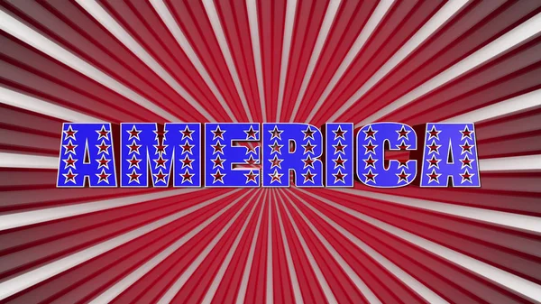 Word America American Flag Colors Word Text Flag — Stock Photo, Image