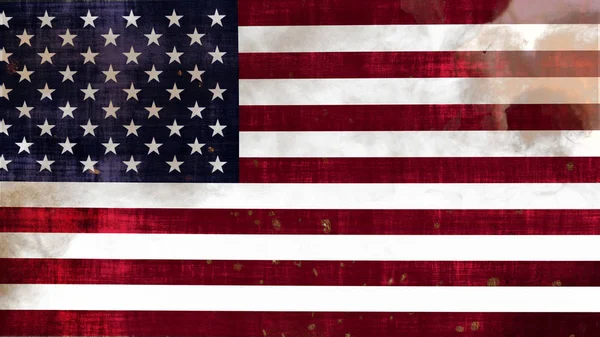 Grunge Vlag Van Verenigde Staten Close Weergave — Stockfoto