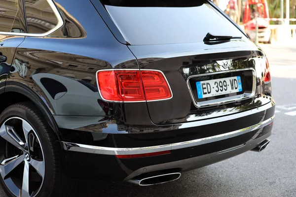 Monte Carlo Monaco September 2018 Luxe Zwarte Suv Bentley Bentayga — Stockfoto