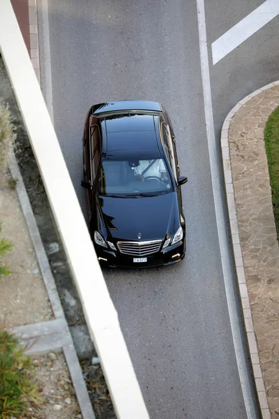 Monte Carlo Monaco Settembre 2018 Veduta Aerea Una Bellissima Mercedes — Foto Stock