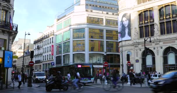 Paris França Outubro 2018 Printemps Haussmann Beauty Department Store Architectural — Vídeo de Stock