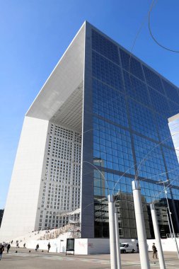 Paris, France - October 16, 2018: La Defense Business District, Parvis de la Defense, La Grande Arche De La Defense, Paris, France, Europe 
