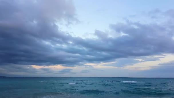Hermoso Lapso Tiempo Cielo Nublado Sobre Mar Mediterráneo Francia Europa — Vídeos de Stock